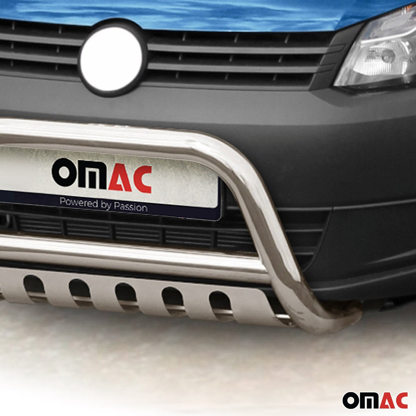 Bară de protecție/buton față pentru VW Caddy 2010-2018 cu ABE (omologare de tip germană) oțel inoxidabil argintiu