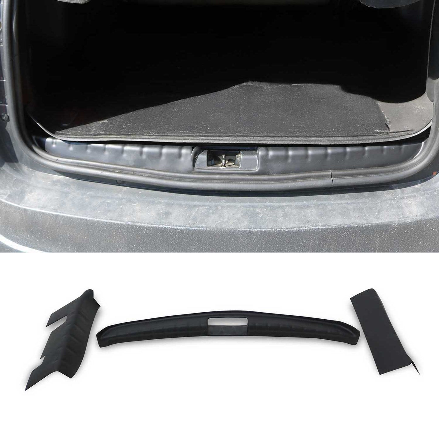 Protecție prag bară de protecție interioară pentru Dacia Duster 1 2010-2017 ABS Negru set 3 piese