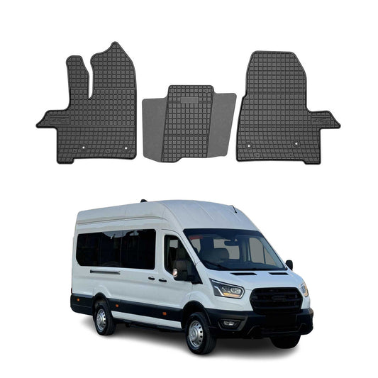 2019-2025 Ford Transit Van Fußmatten Gummi Schwarz 3 tlg