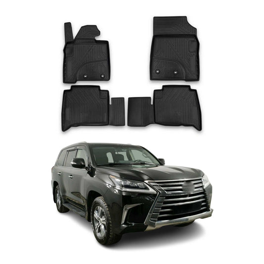2015-2025 Lexus LX 570 Fußmatten TPE Schwarz 4 tlg