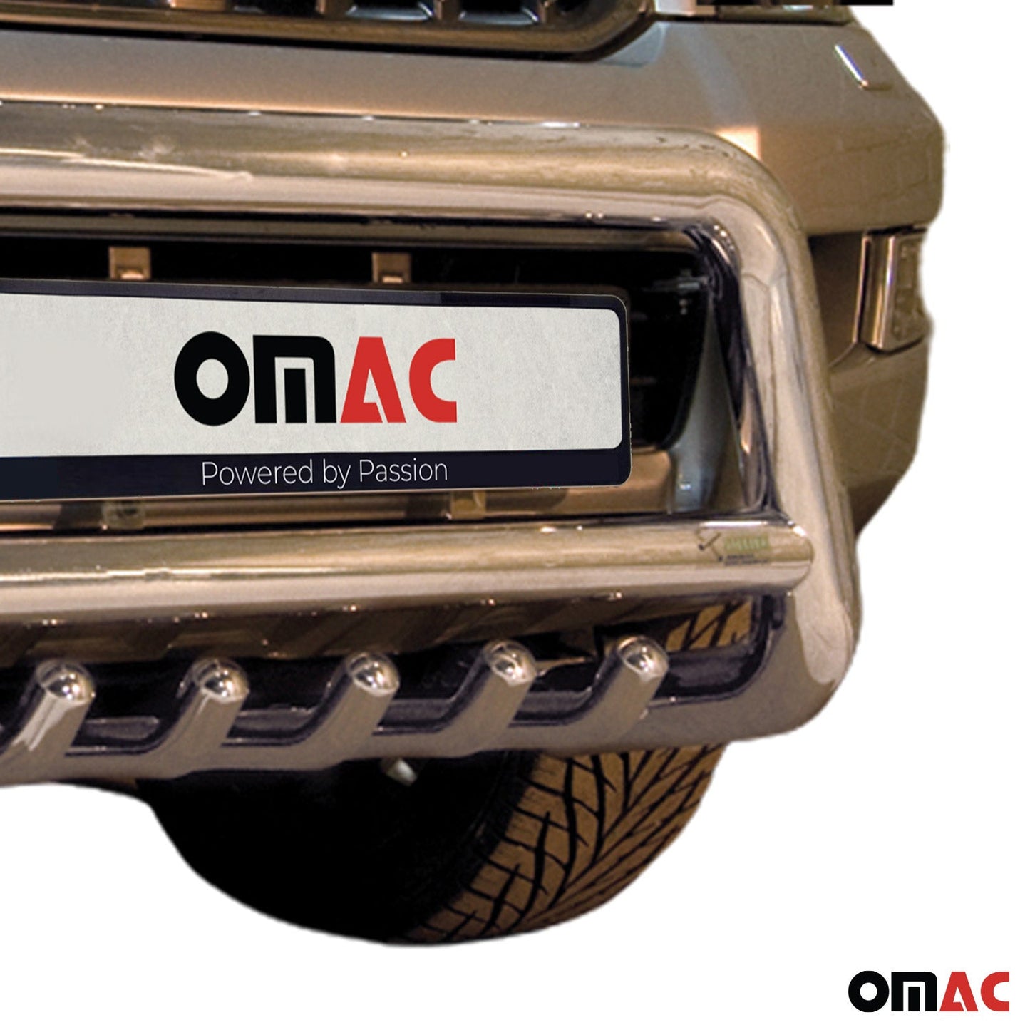 Bară de protecție/buton față pentru Toyota Land Cruiser 120 2003-09, omologată ABE, oțel, argintiu