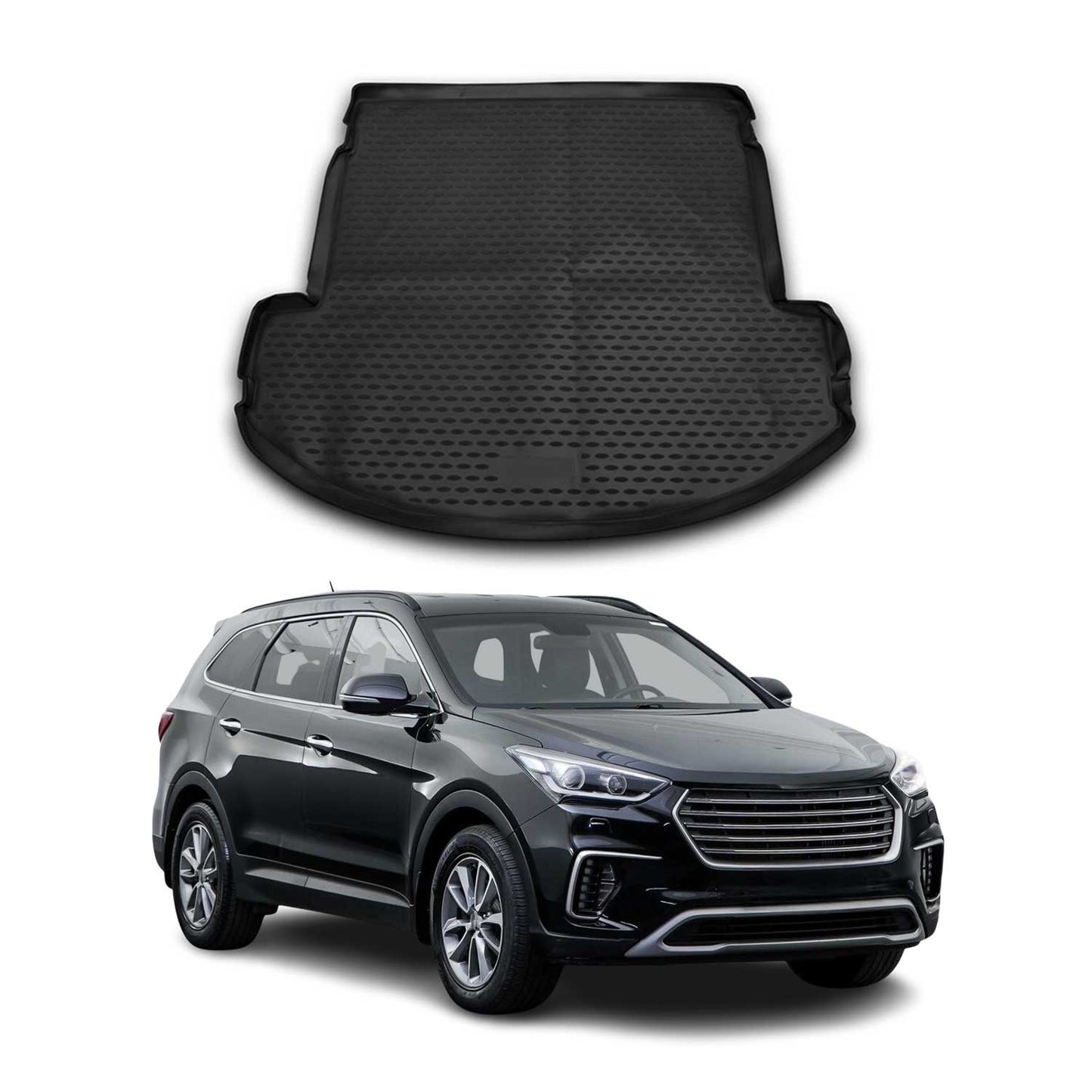 Kofferraummatte Kofferraumwanne für Hyundai Grand Santa Fe 2012-2018 Gummi TPE