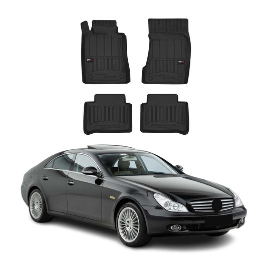 OMAC Gummi Fußmatten für Mercedes CLS C219 2004-2011 Premium Gummi Schwarz 4tlg