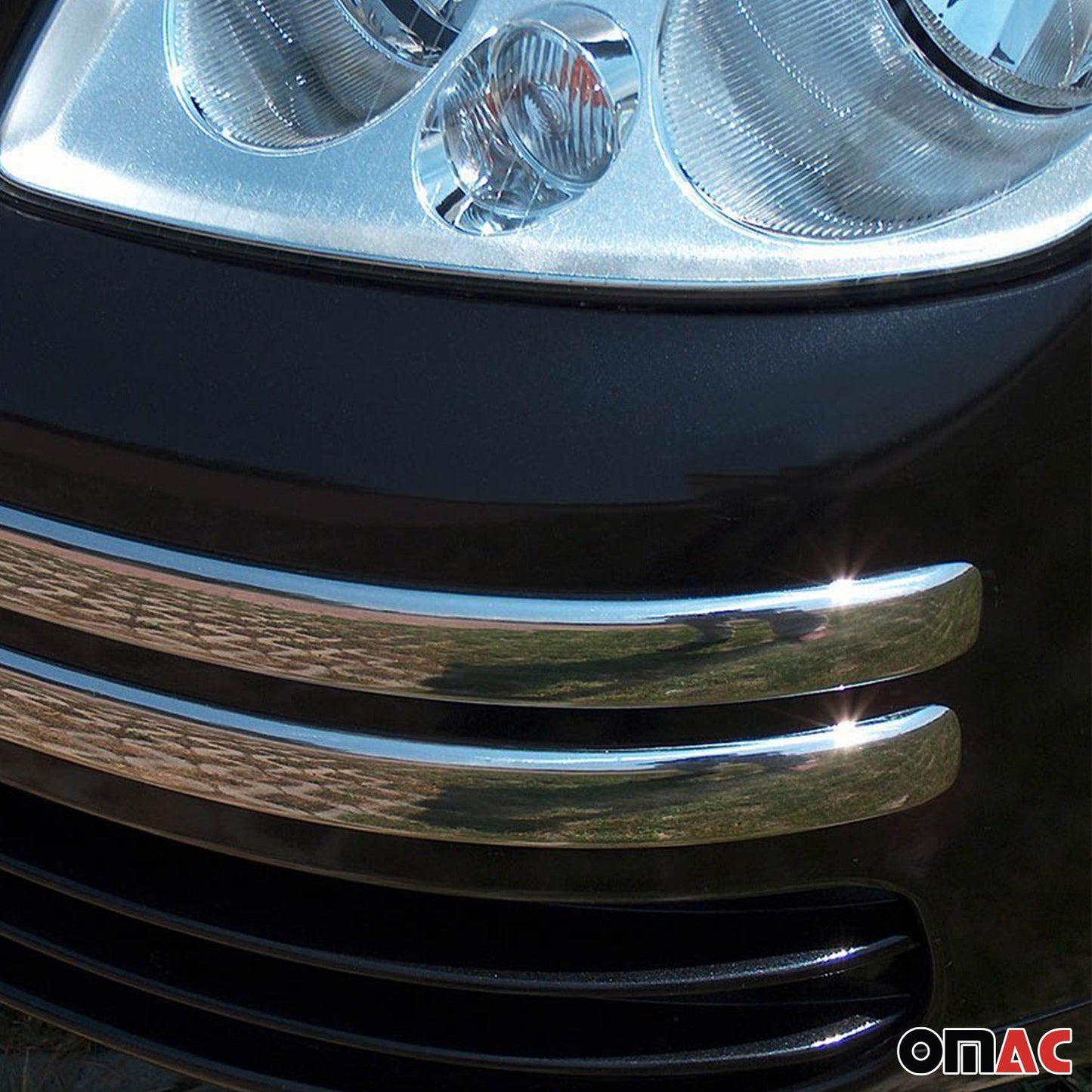 Kühlergrill Leisten Grillleisten für VW Caddy 2003-2010 Edelstahl Silber 4tlg