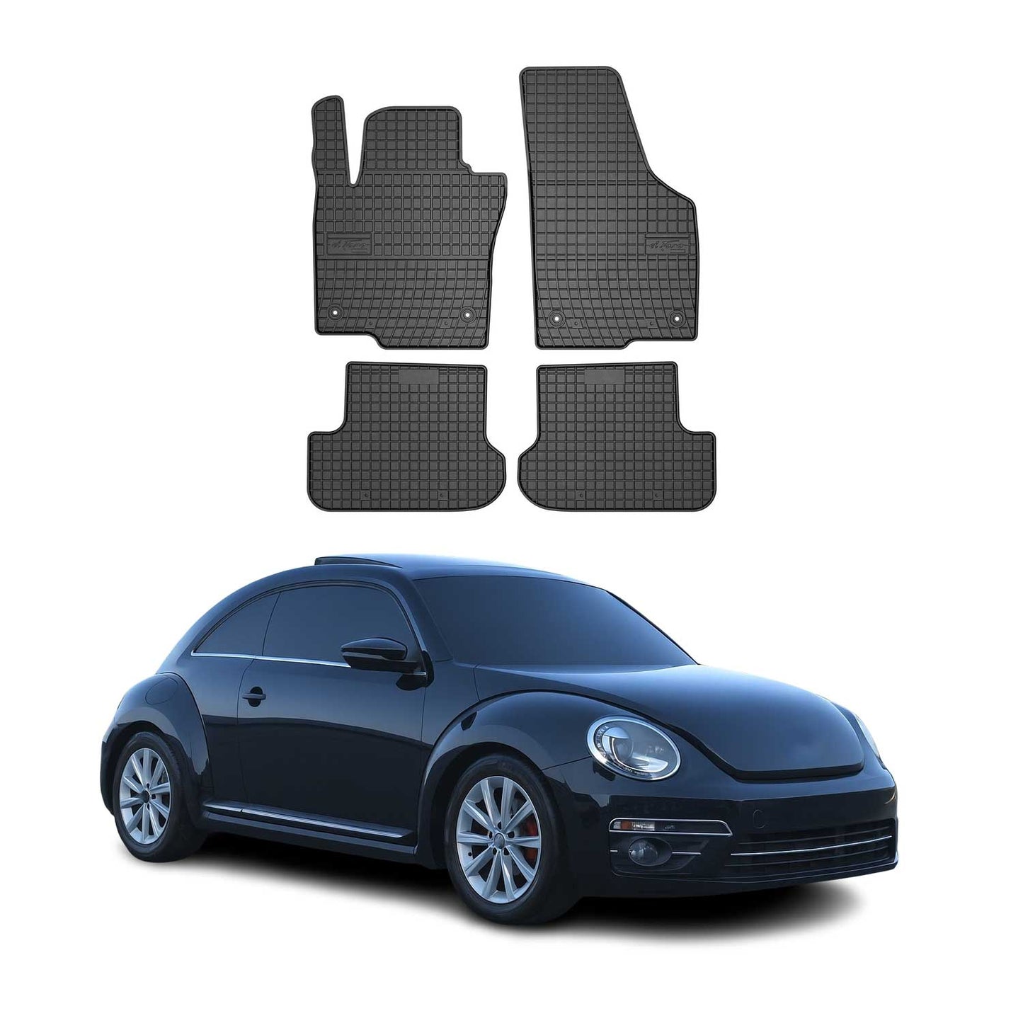 2011-2019 VW Beetle Fußmatten Gummi Schwarz 4 tlg