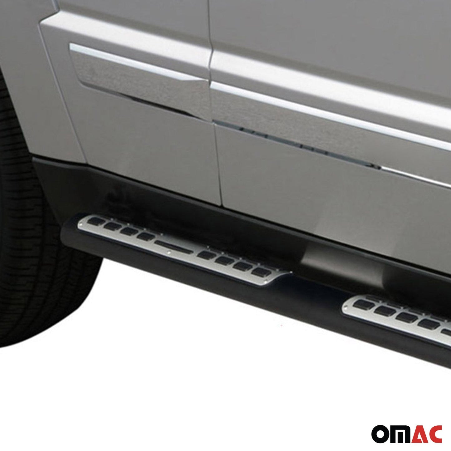 Edelstahl Seitenschweller Schwellerrohre für Jeep Cheeroke 2008-2013 Schwarz