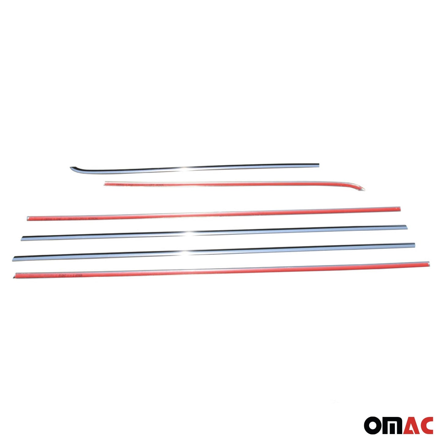 Benzi decorative/ornamente geamuri pentru Ssangyong Kyron 2007-2014, oțel inoxidabil, cromat, 6 bucăți