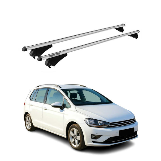 Menabo Dachträger Grundtäger für VW Golf Sportsvan 2006-2019 75kg Alu Silber 2x