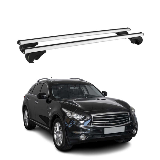 Dachträger für Infiniti QX70 2013-2021 Gepäckträger Grundträger Alu Grau 2x