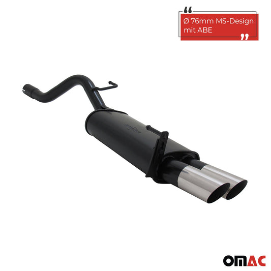 Novus Sportauspuff für Opel Corsa D 2x76mm MS-Design Endschalldämpfer mit ABE