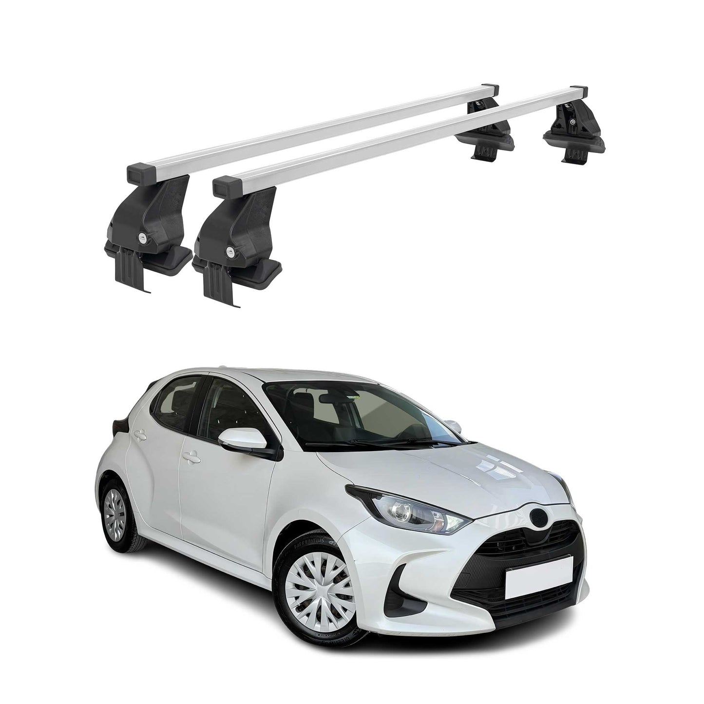 Menabo Dachträger Grundträger für Toyota Yaris 2020-2025 Stahl Grau 2tlg