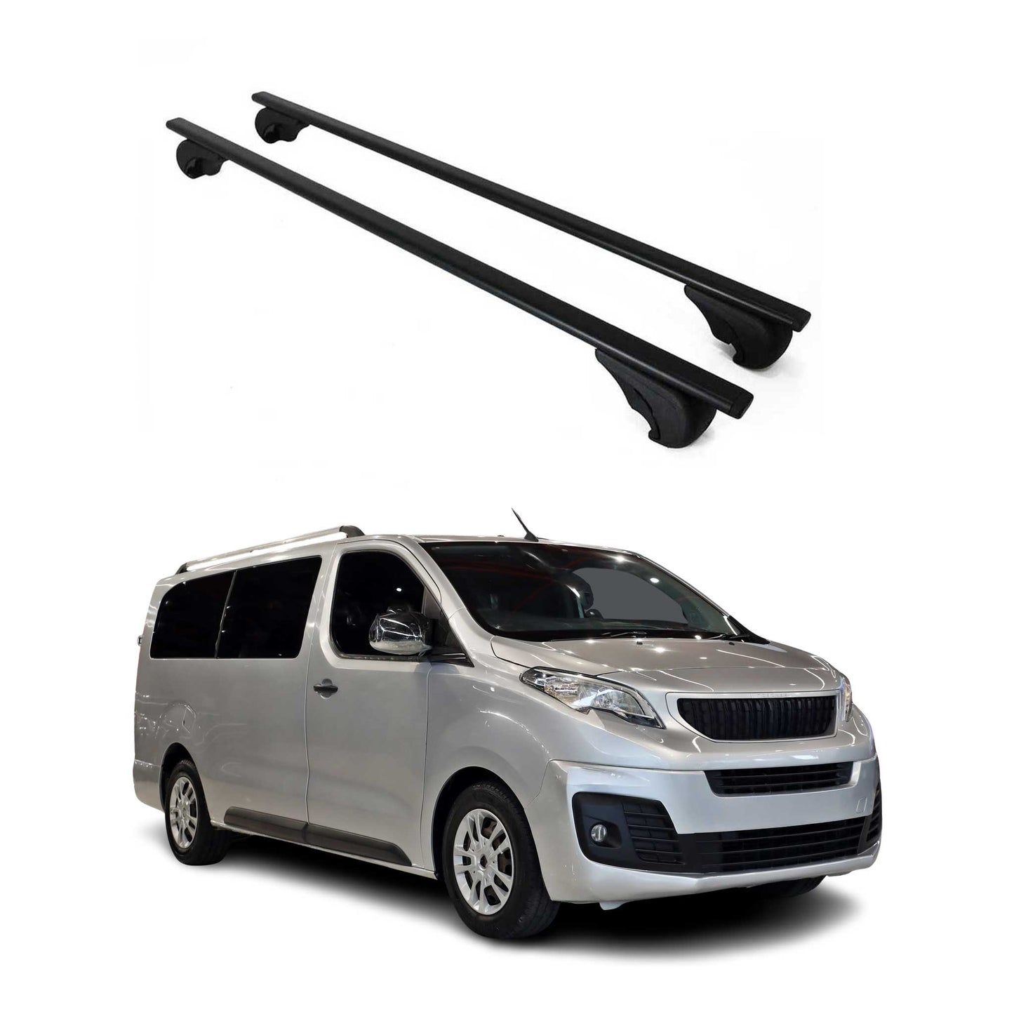 Portbagaj de plafon pentru Peugeot Expert Traveller 2016-2025 75kg, negru metalic