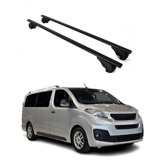 Portbagaj de plafon pentru Peugeot Expert Traveller 2016-2025 75kg, negru metalic