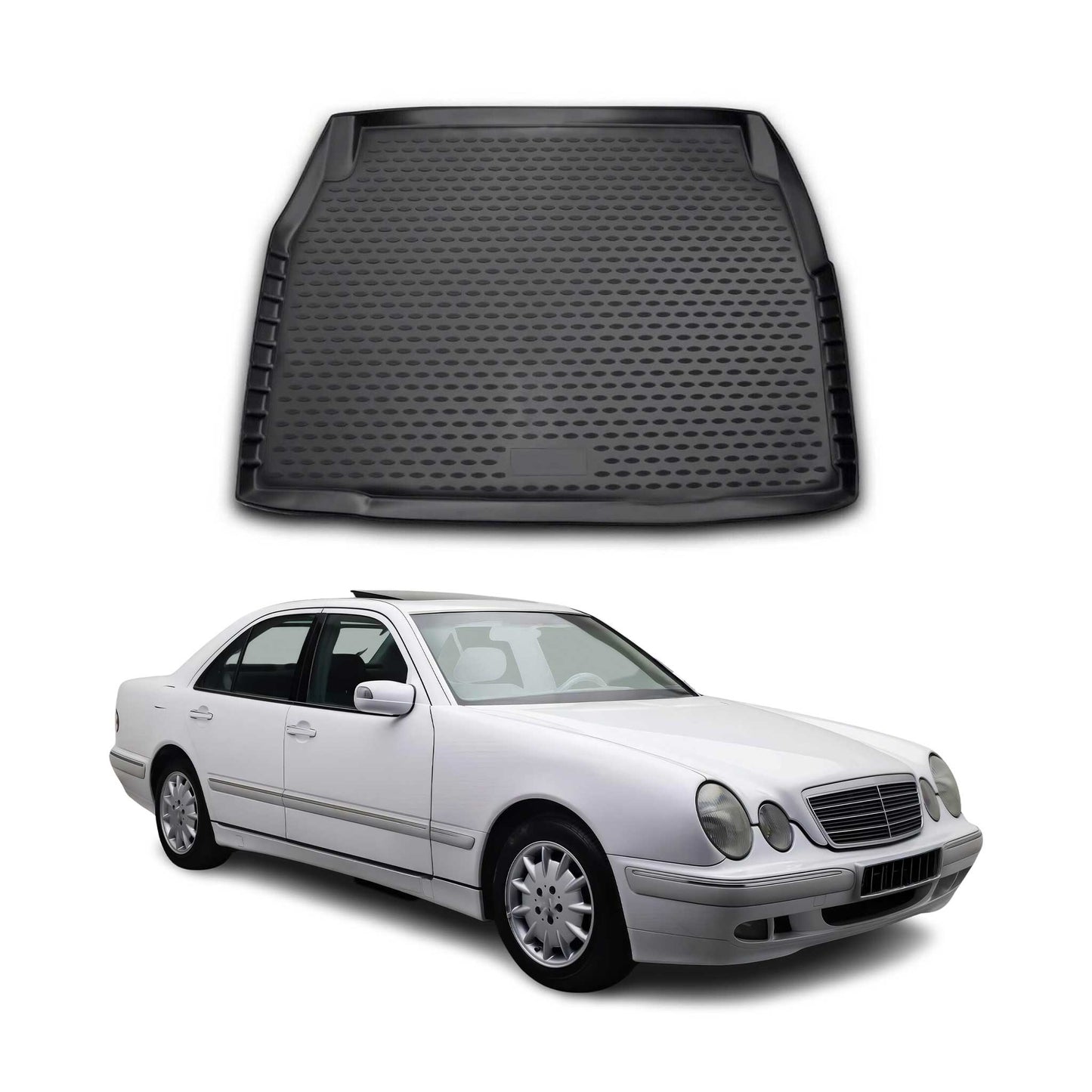 Kofferraummatte Kofferraumwanne für Mercedes E Klasse W210 1995-2002 Gummi TPE