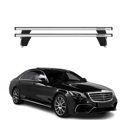Menabo Dachträger Grundtäger für Mercedes S Klasse W222 2013-2020 75kg Silber 2x