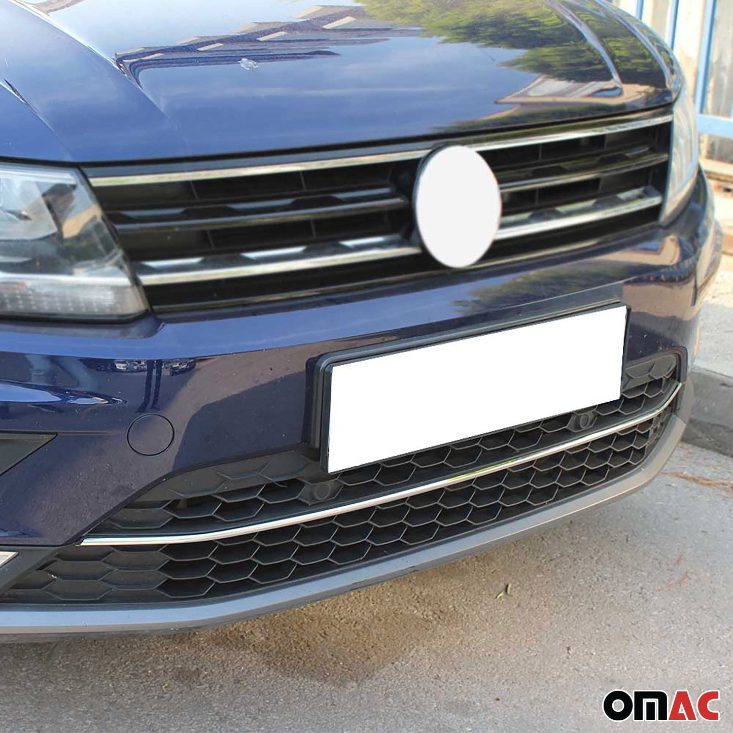 Kühlergrill Leisten Grillleisten für VW Tiguan / Allspace 2016-2020 Chrom Silber