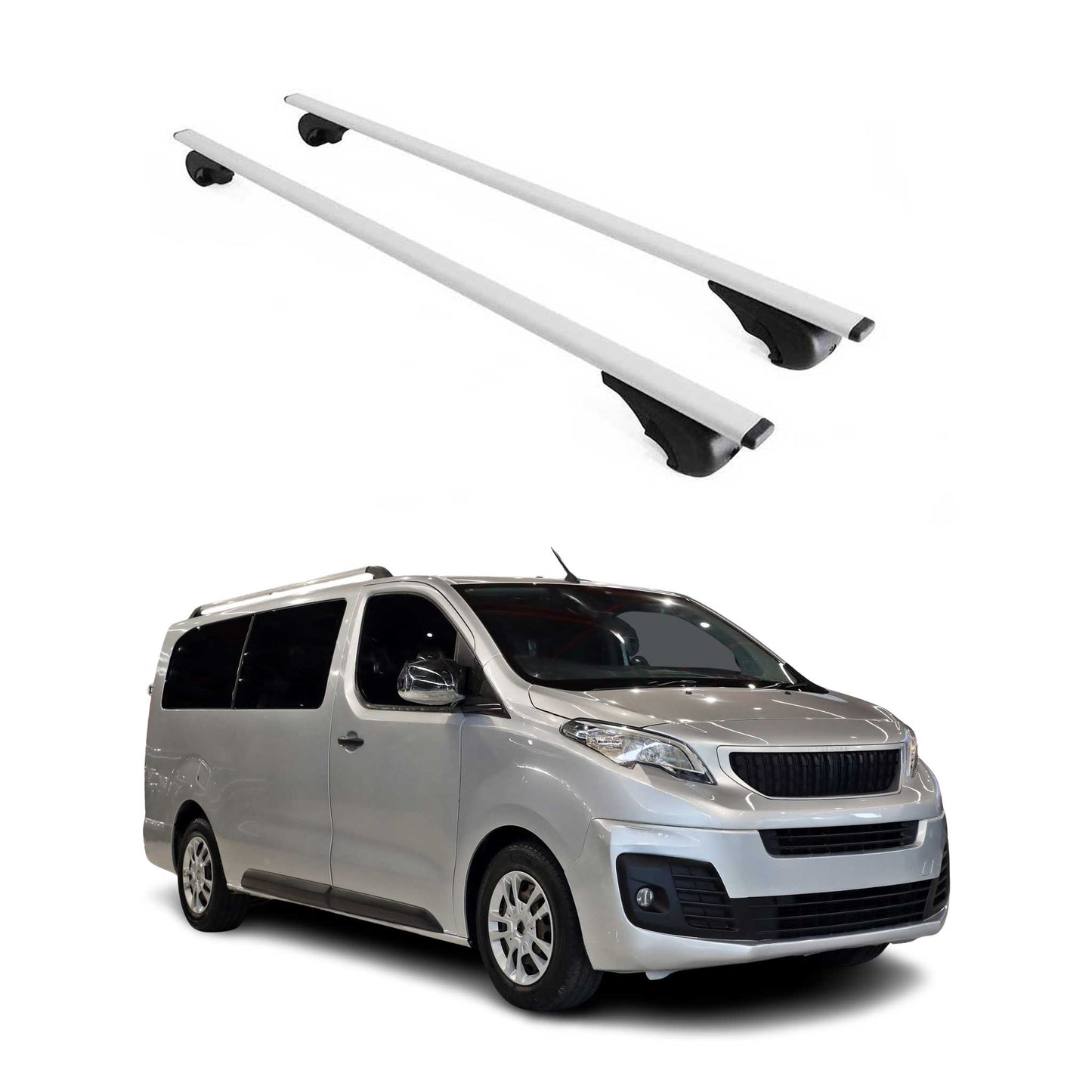 Portbagaj de plafon pentru Peugeot Expert Traveller 2016-2025 75kg gri metalizat 2x