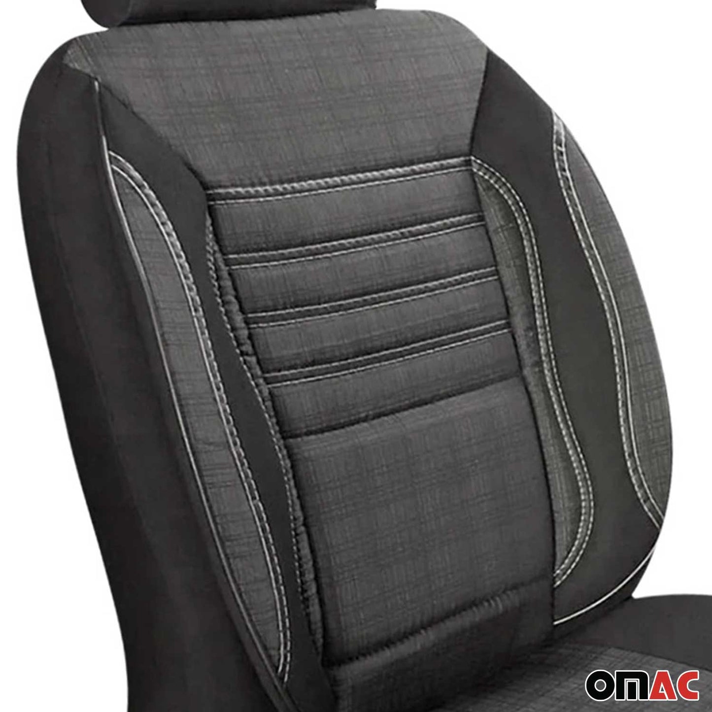 Schonbezüge Sitzschoner Sitzbezüge für VW Caddy 2003-2025 Rauch Grau 1 Sitz