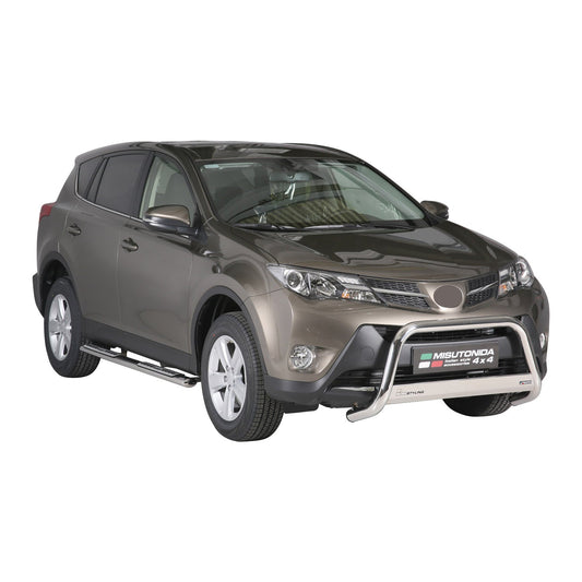 Bară de protecție/buton față pentru Toyota RAV4 XA40 2013-2015 ø63mm oțel argintiu