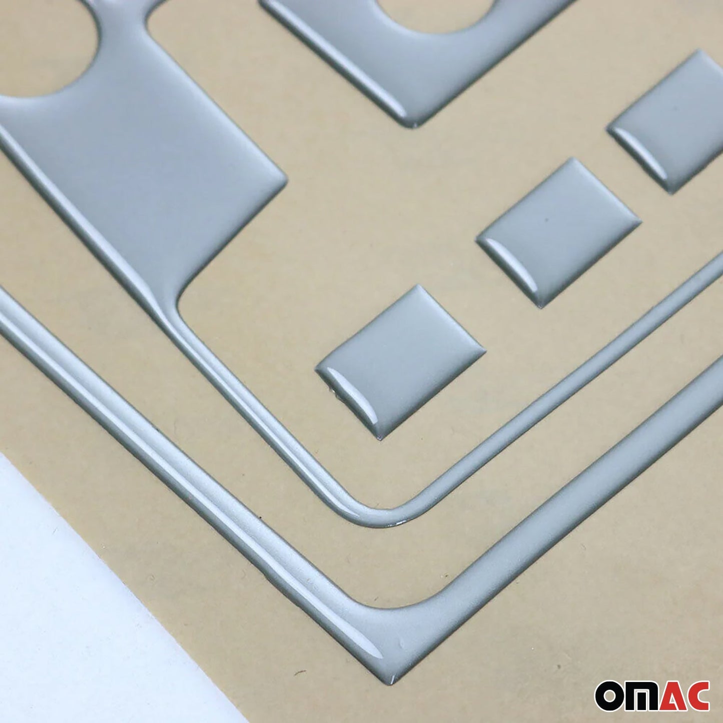 Ornamente interioare cockpit pentru Fiat Doblo 2000-2010, aspect aluminiu, 26 bucăți