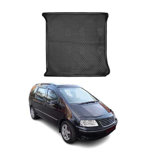 Kofferraummatte Kofferraumwanne für VW Sharan 1995-2010 Gummi TPE Schwarz