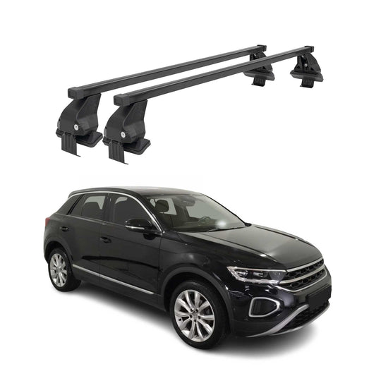 Menabo Dachträger Grundtäger für VW T-Roc 2017-2025 50kg Stahl Schwarz 2 tlg