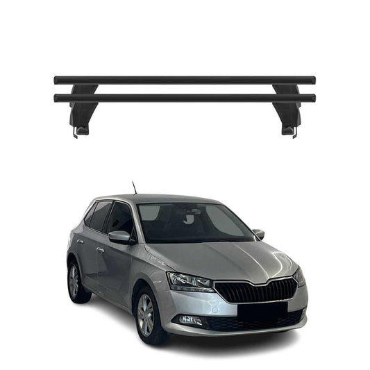 Menabo Dachträger Grundtäger für Skoda Fabia mk3 2014-2021 50kg Alu Schwarz 2x
