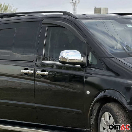 Fensterleisten Zierleisten für Mercedes Viano W639 2004-2014 Edelstahl Chrom 2x