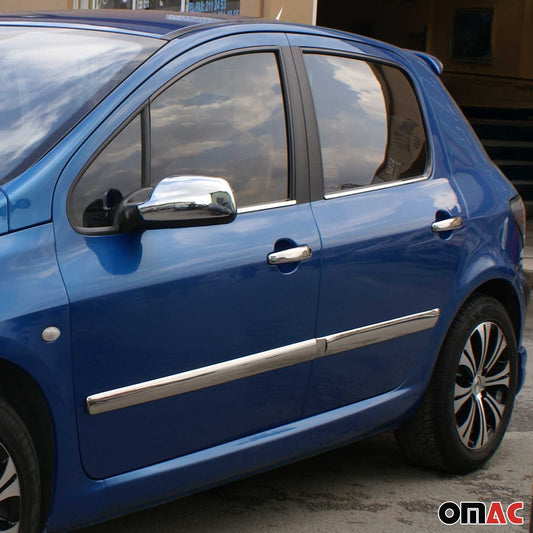 Fensterleisten Zierleisten für Peugeot 307 2001-2008 Edelstahl Chrom 4tlg
