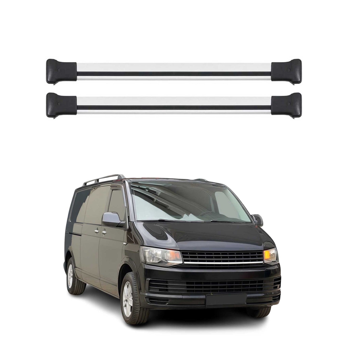 Dachträger für VW T6 T6.1 Transporter Multivan Caravelle 2015-24 75kg Grau 2x