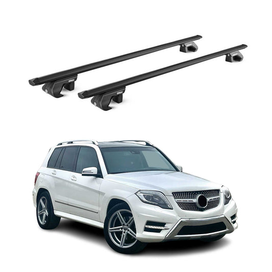 Dachträger Grundtäger für Mercedes GLK Klasse X204 2008-15 90kg Alu ABE Schwarz