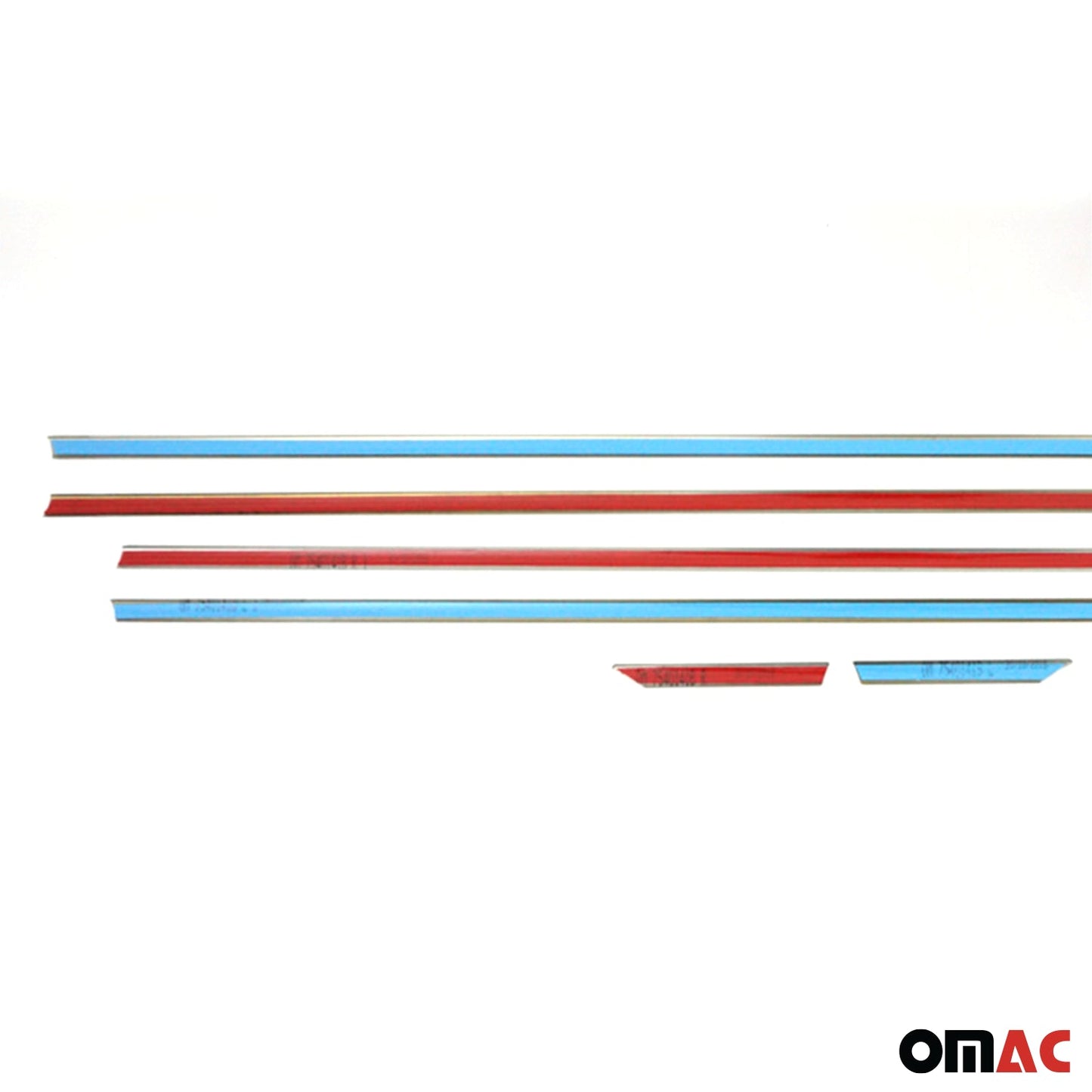 Benzi decorative pentru geamuri pentru VW Jetta 2010-2018, oțel inoxidabil, închise la culoare, 6 bucăți