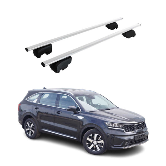 Portbagaj de plafon pentru Kia Sorento MQ4 2021-2025 75kg metal argintiu 2 buc