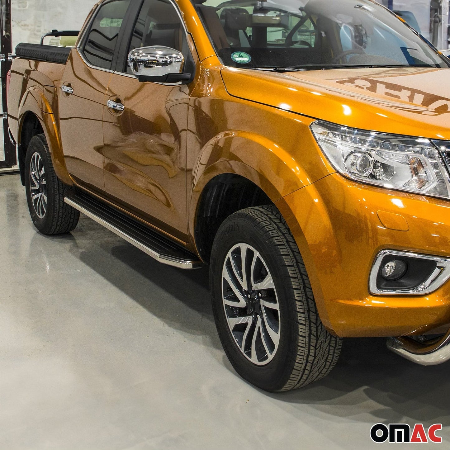Trittbretter Seitenschweller für Nissan Navara 2015-2024 ABE Alu