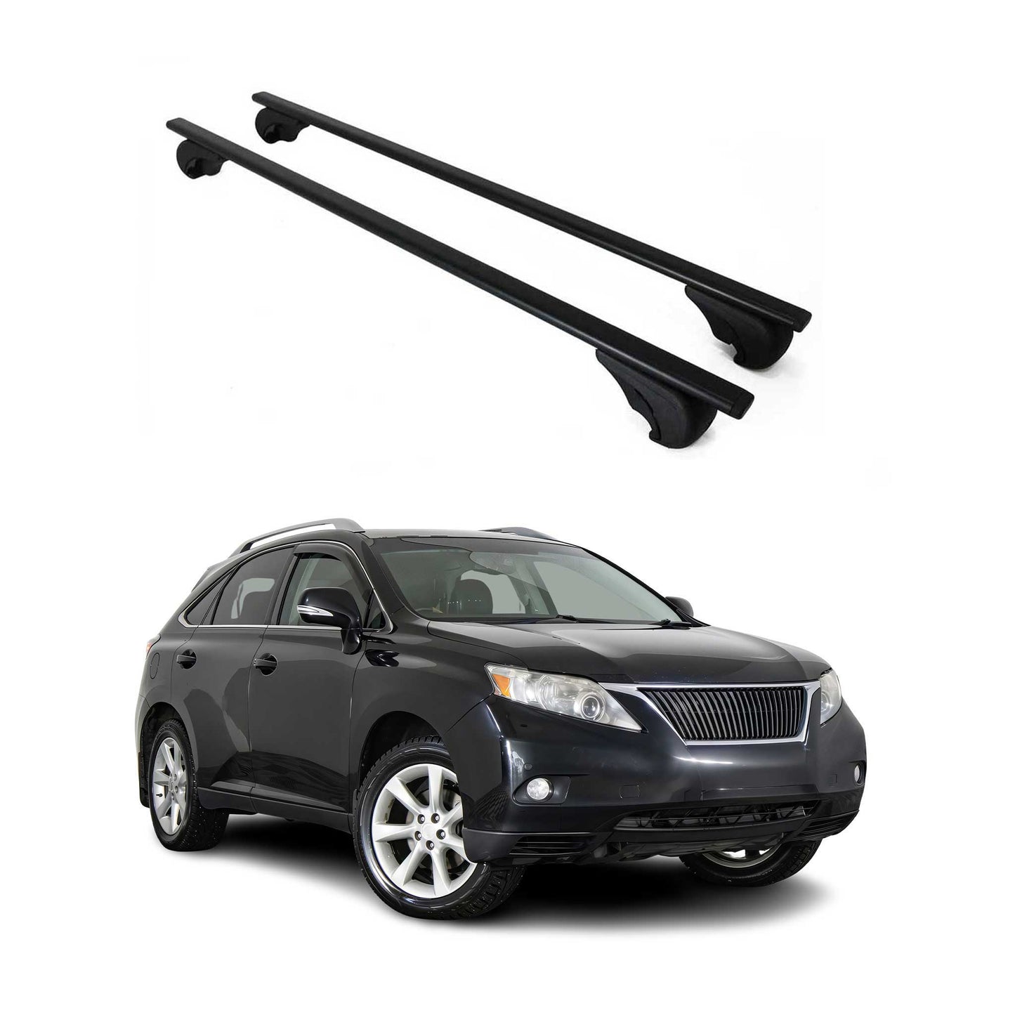 Dachträger Grundtäger für Lexus RX 2003-2015 75kg Metall Schwarz 2 tlg