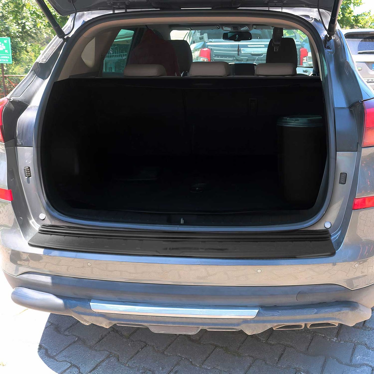 Ladekantenschutz Stoßstangenschutz für Hyundai Tucson 2018-2020 Acryl Schwarz