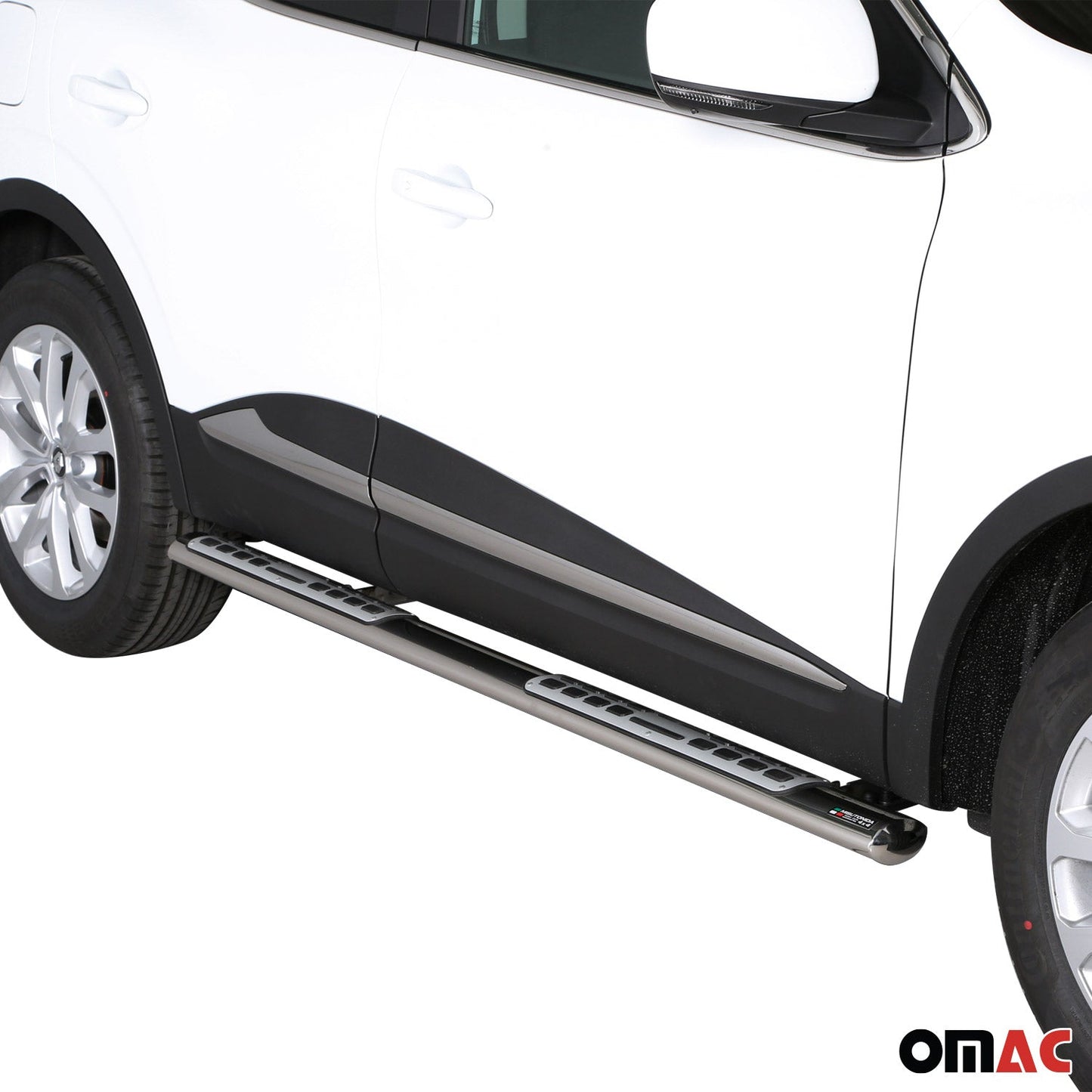 Praguri/praguri laterale din oțel inoxidabil pentru Renault Kadjar 2015-2018, argintii