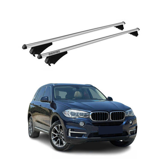 Menabo Dachträger Grundtäger für BMW X5 F15 2013-2018 75kg Alu Silber 2 tlg