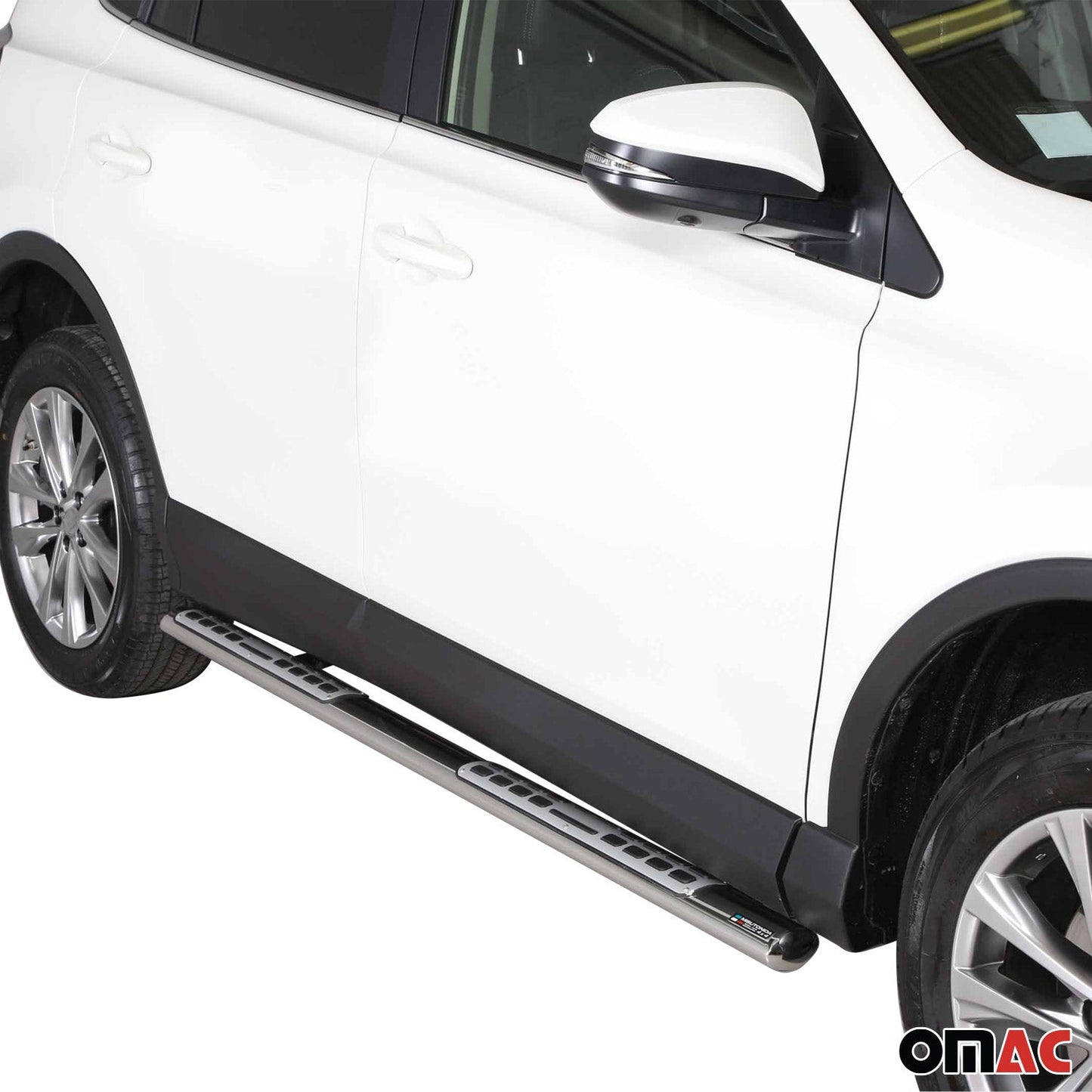 Stahl Seitenschweller Schwellerrohre für Toyota RAV4 2013-2018 Silber