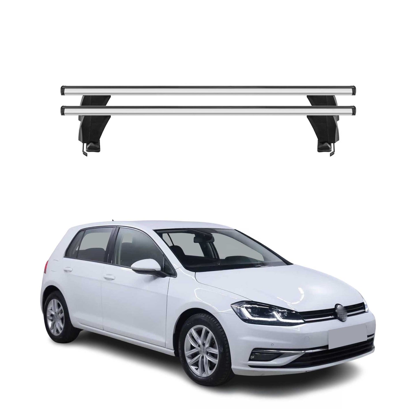 Menabo Dachträger Grundtäger für VW Golf 2012-2019 50kg Aluminium Silber 2 tlg