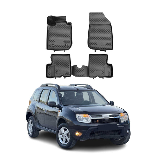 2010-2016 Dacia Duster Fußmatten TPE Schwarz 4 tlg