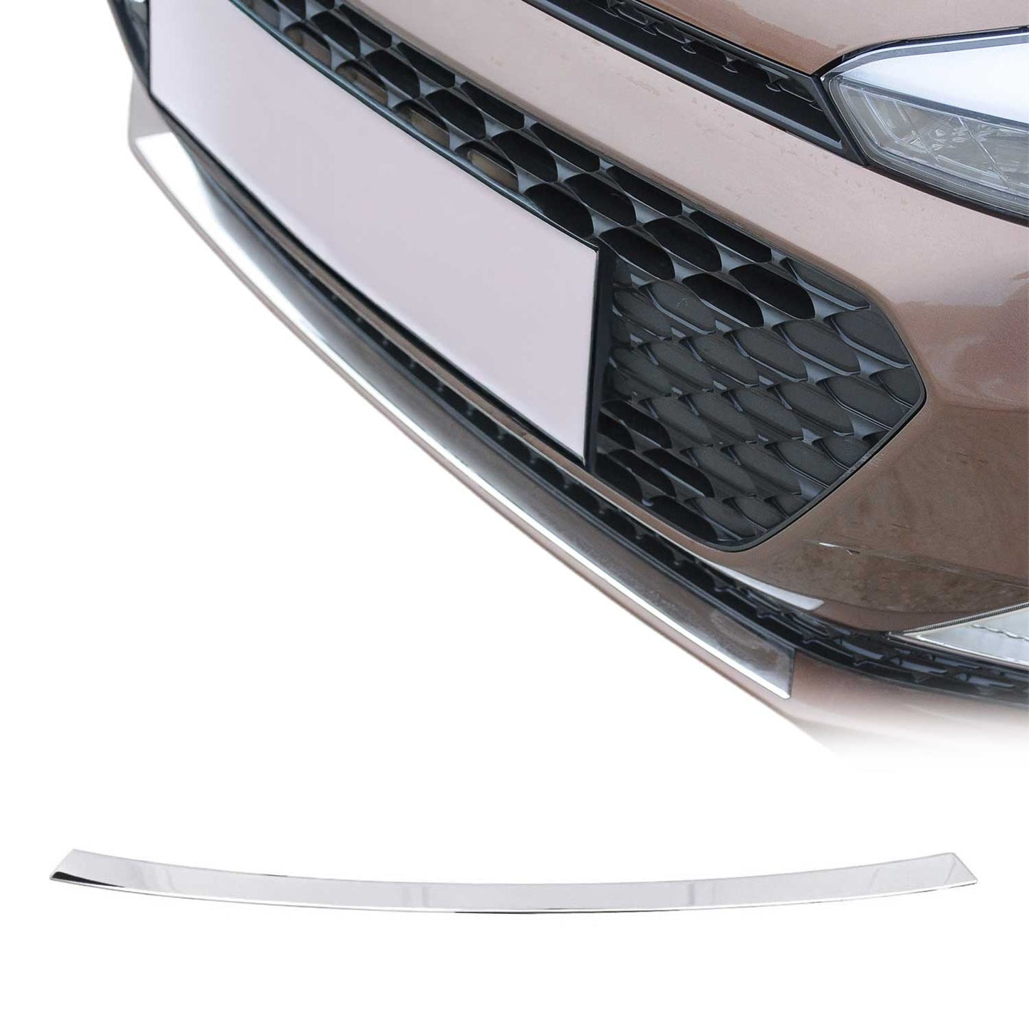 Kühlergrill Leisten Grillleisten für Hyundai i20 2014-2020 Edelstahl Silber 1tlg