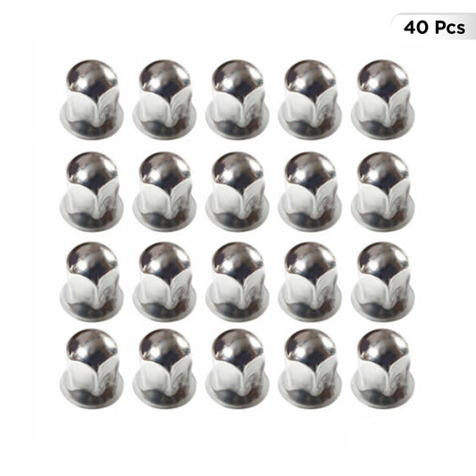 40x Glänzend Chrom Radmutterkappen Schutz Ø33mm für hohe Schrauben / LKW