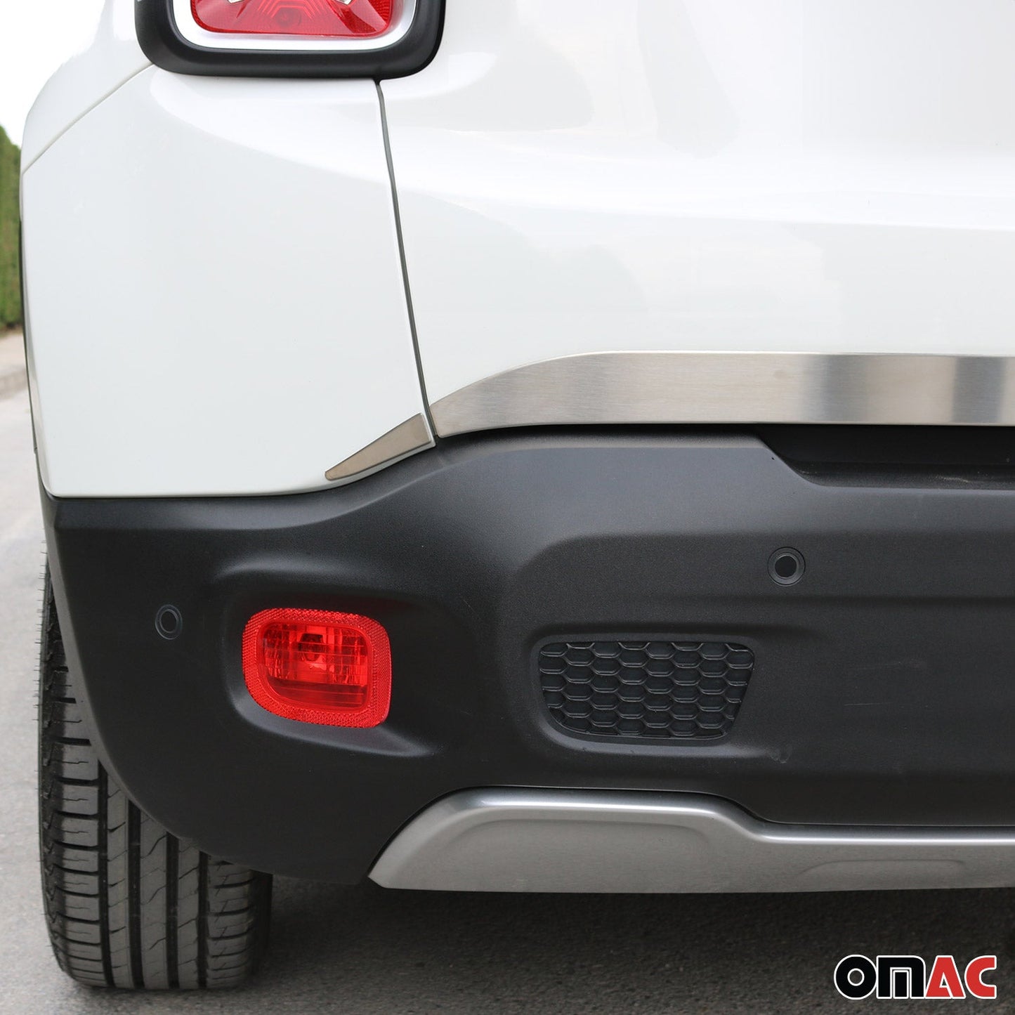 Bandă decorativă portbagaj, bandă decorativă spate pentru Jeep Renegade 2015-2024, crom periat, 3x