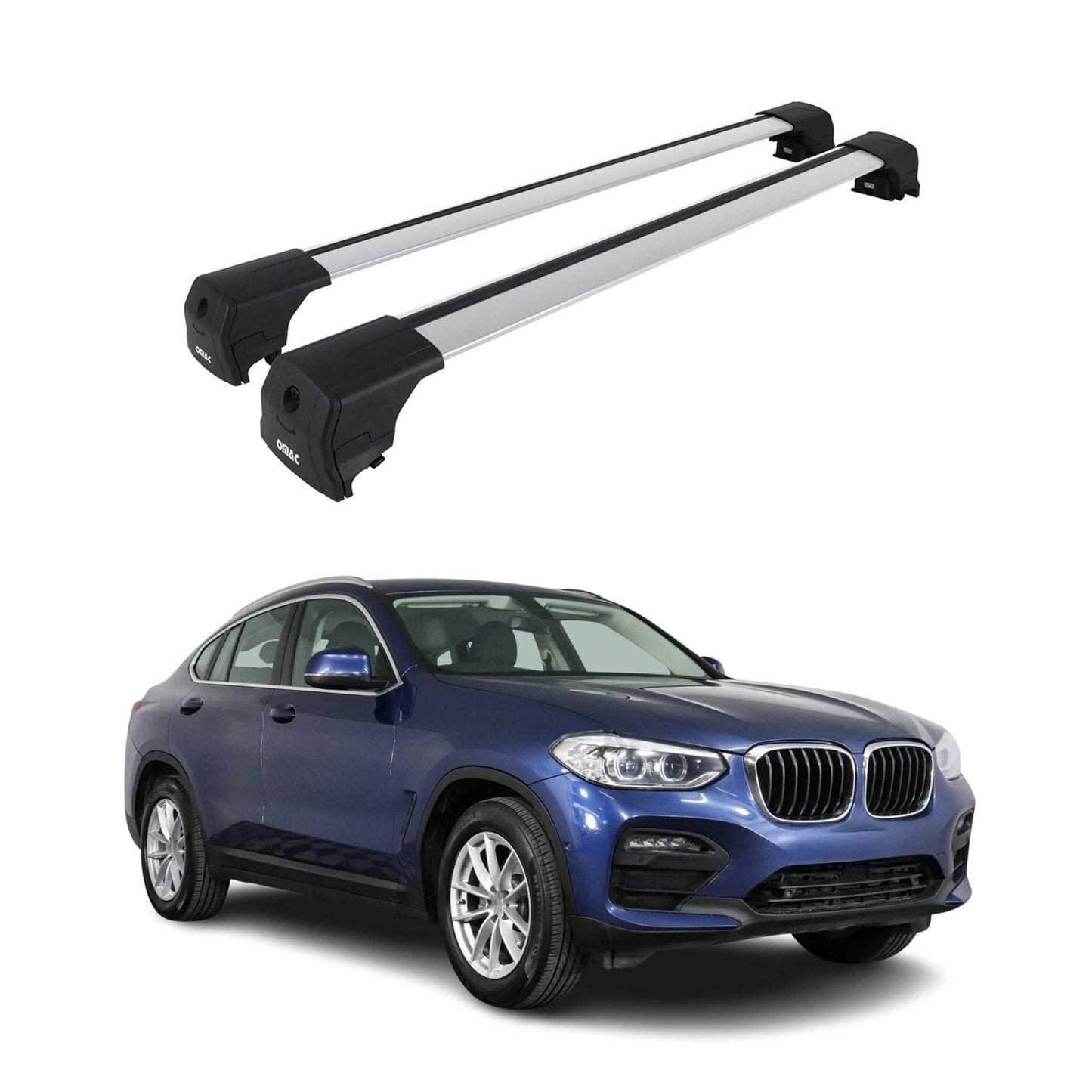 Dachträger Grundtäger für BMW X4 G02 2018-2025 75kg Aluminium Silber 2 tlg