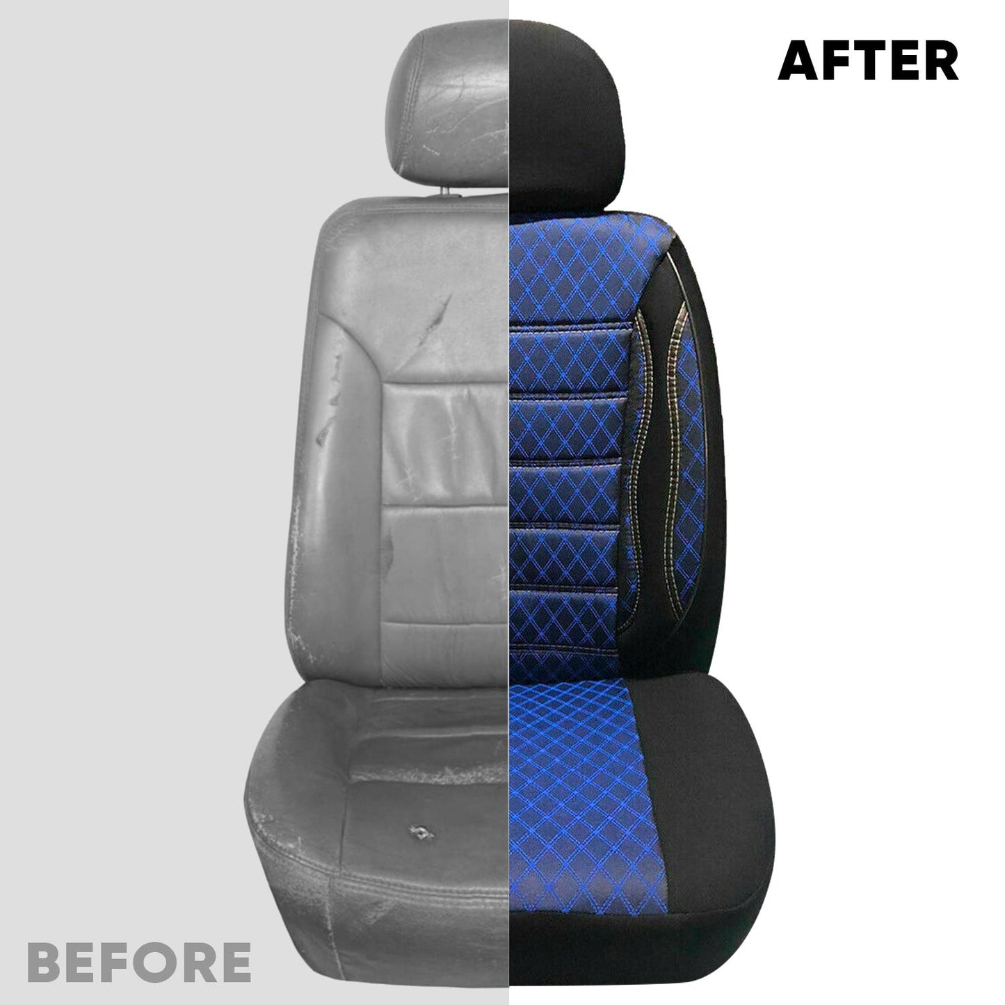 Sitzbezüge Schonbezüge für Renault Trafic 2001-2014 Schwarz Blau 2 Sitz Vorne