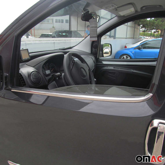 Fensterleisten Zierleisten für Peugeot Bipper 2008-2024 Edelstahl Chrom 2tlg