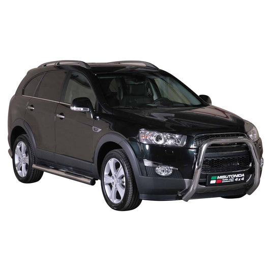 Bară de protecție/buton față pentru Chevrolet Captiva 2011-2016 ø76mm oțel argintiu