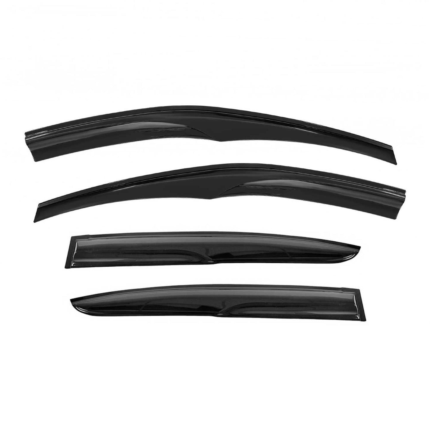 4x Deflectoare de vânt Deflectoare de ploaie pentru Ford Tourneo Courier 2014-2024 Acril Închis la culoare