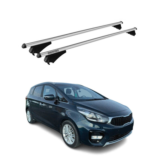 Menabo Dachträger Grundtäger für Kia Carens 2013-2019 75kg Alu Silber 2 tlg